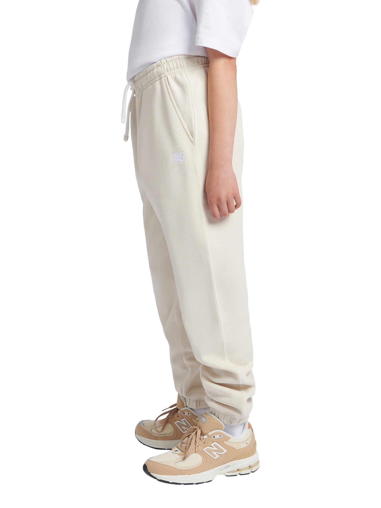 Product image 2 of 9, which shows New Balance Kids' Small Logo Joggers, Linen, 7-8 years