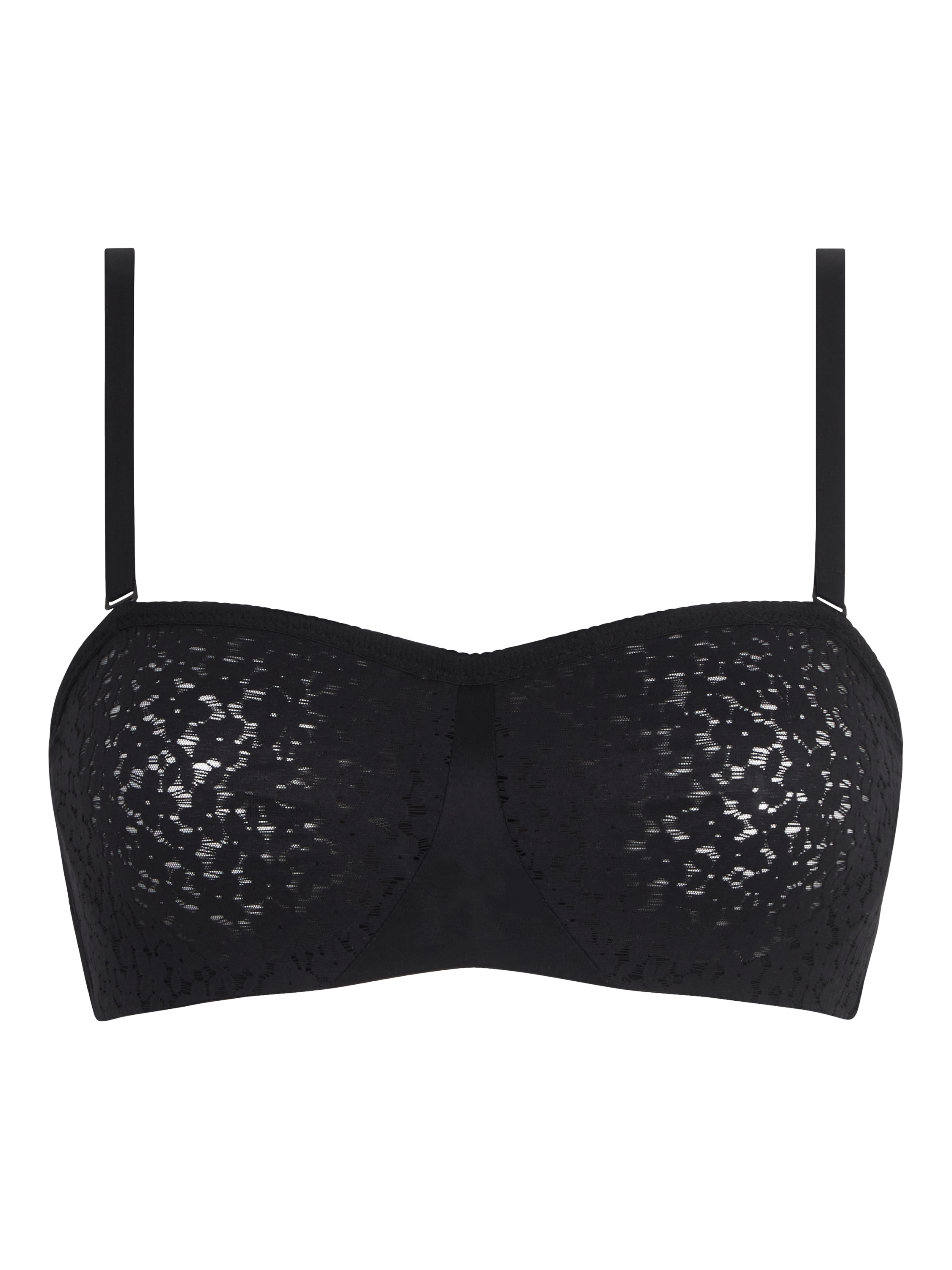 Product image 5 of 7, which shows Chantelle Norah Comfort Underwired Bandeau Strapless Bra, Black, 32C