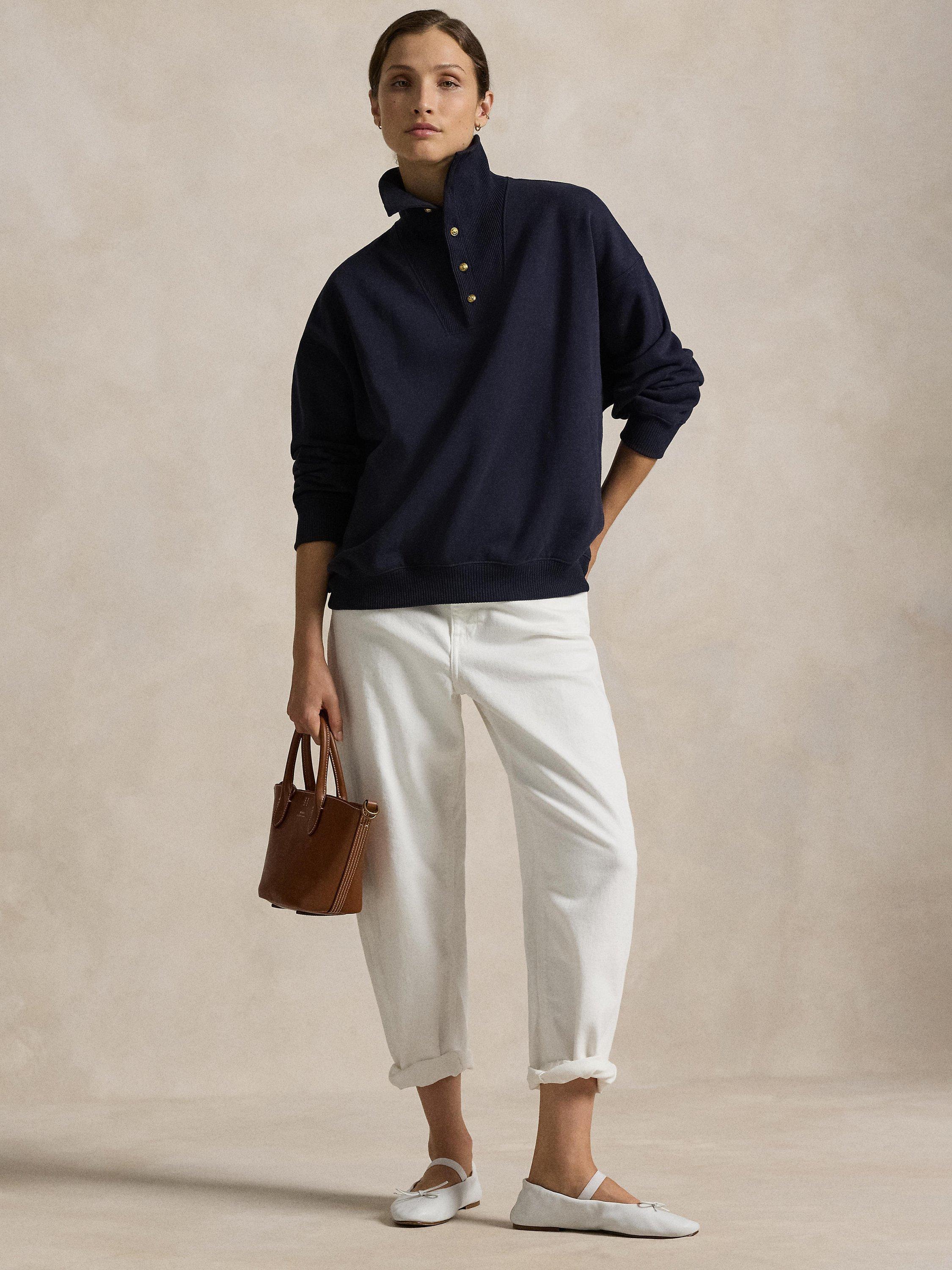 Polo Ralph Lauren Nautical Button Jumper, Navy