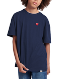 Wrangler Kids' Festival Badge Cotton T-Shirt, Navy Blazer