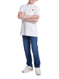Wrangler Kids' Festival Badge Cotton T-Shirt, Bright White