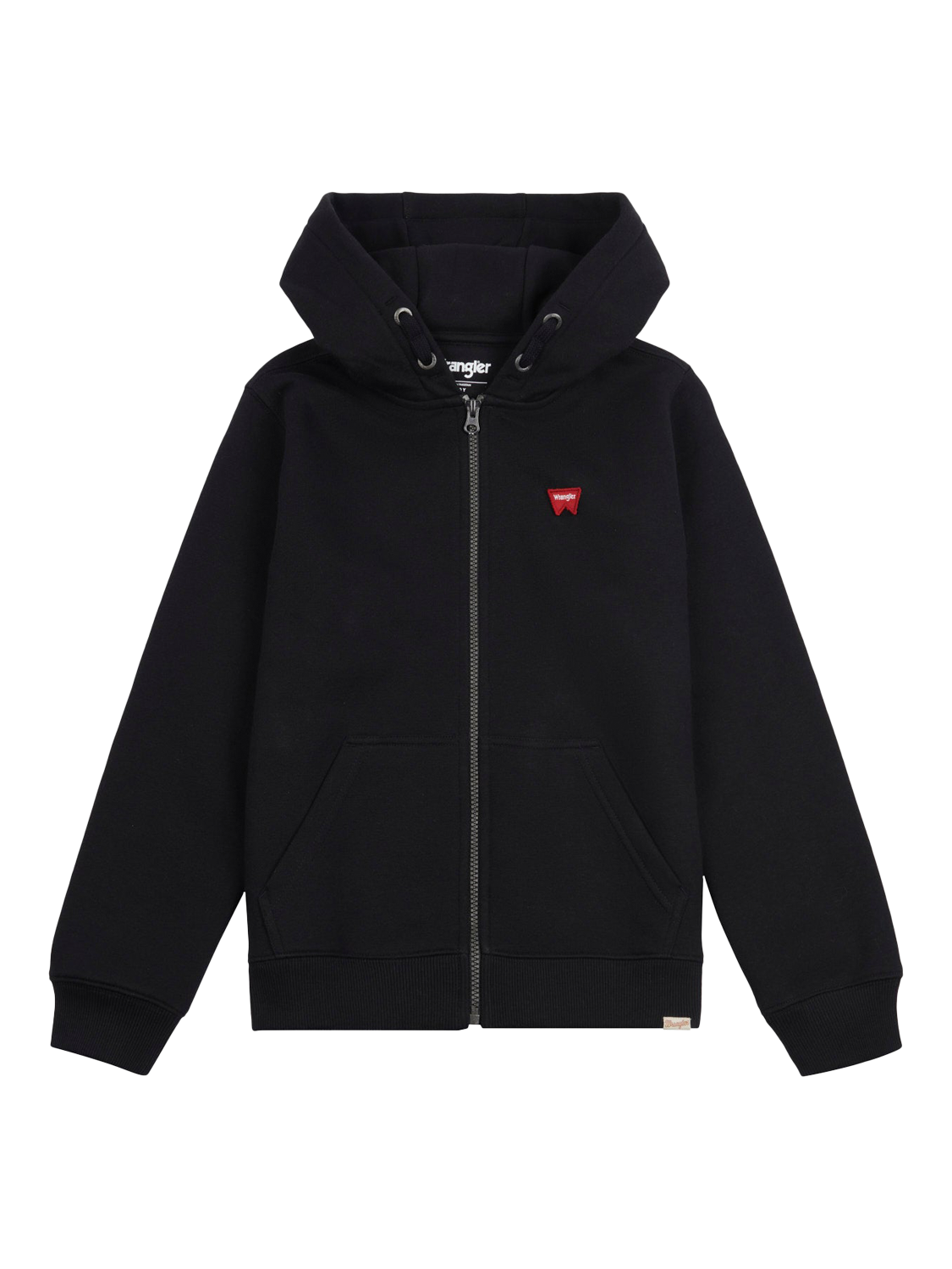 Product image 6 of 9, which shows Wrangler Kids' Festival Badge Zip Up Hoodie, Black, 7-8 years