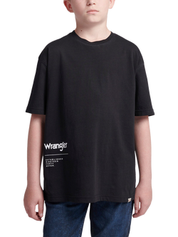 Wrangler Kids' Photographic Cotton T- Shirt, Black