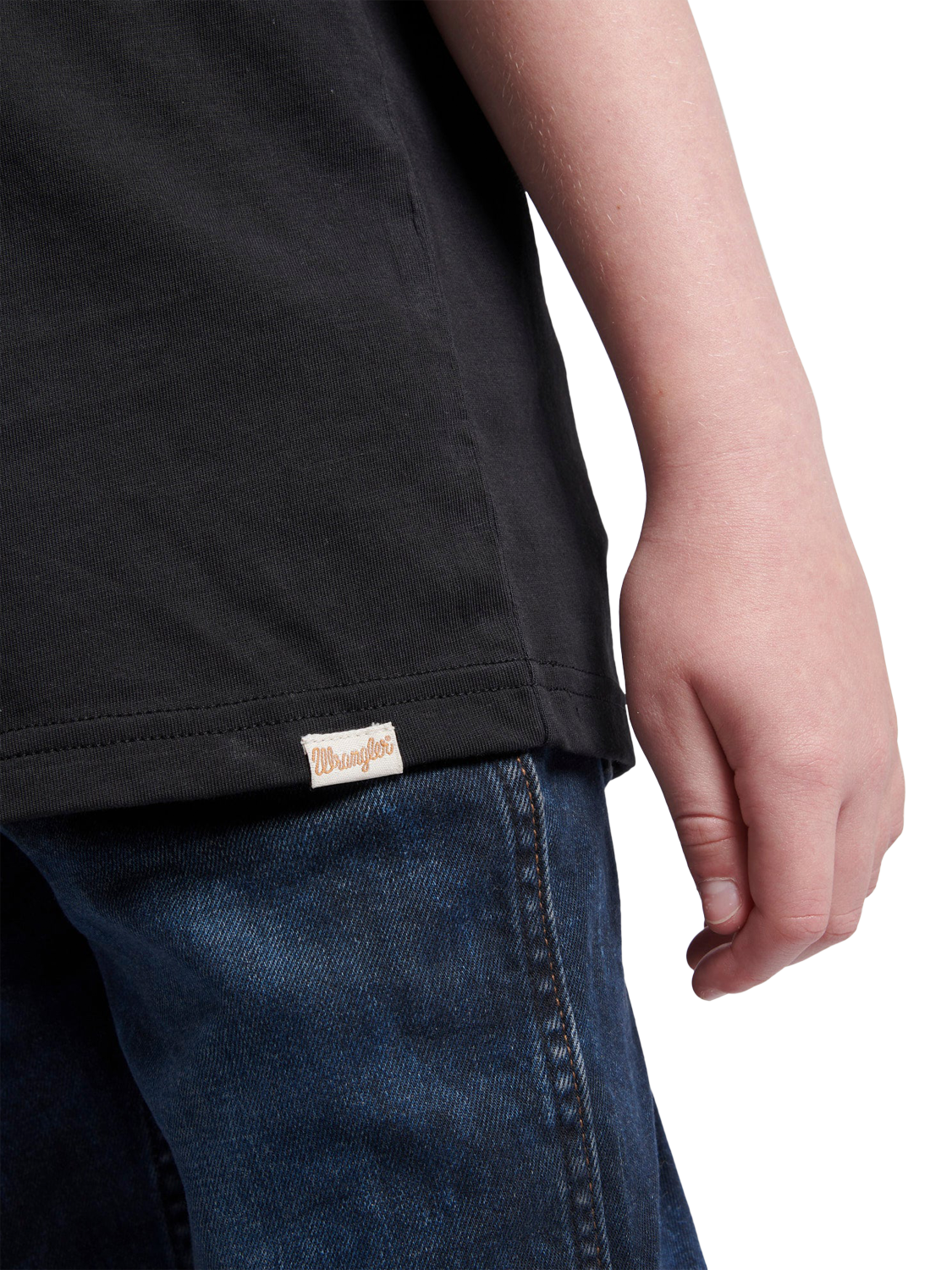 Product image 3 of 7, which shows Wrangler Kids' Photographic Cotton T- Shirt, Black, 7-8 years