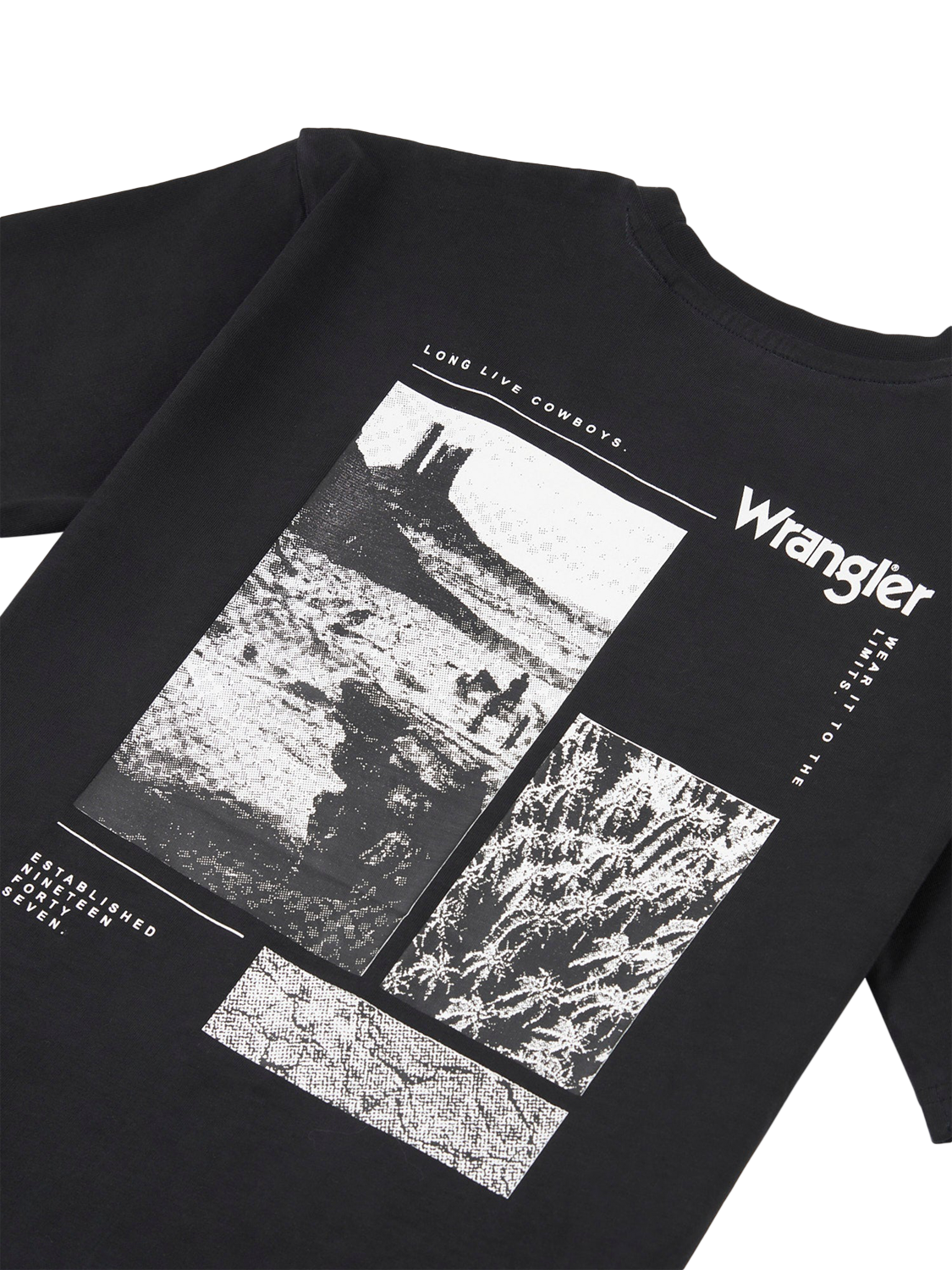 Product image 7 of 7, which shows Wrangler Kids' Photographic Cotton T- Shirt, Black, 7-8 years