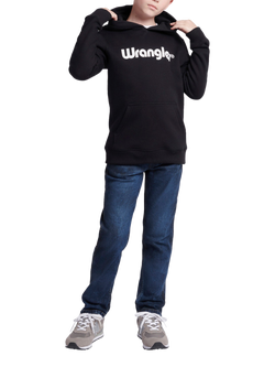 Wrangler Kids' Tubular Graphic Hoodie, Black - view 2, Black