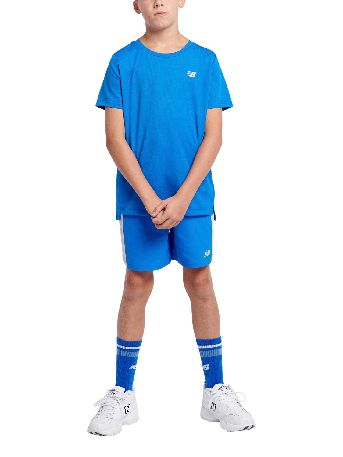 Product image 4 of 7, which shows New Balance Kids' Athletic Shorts, Blue Oasis, 7-8 years