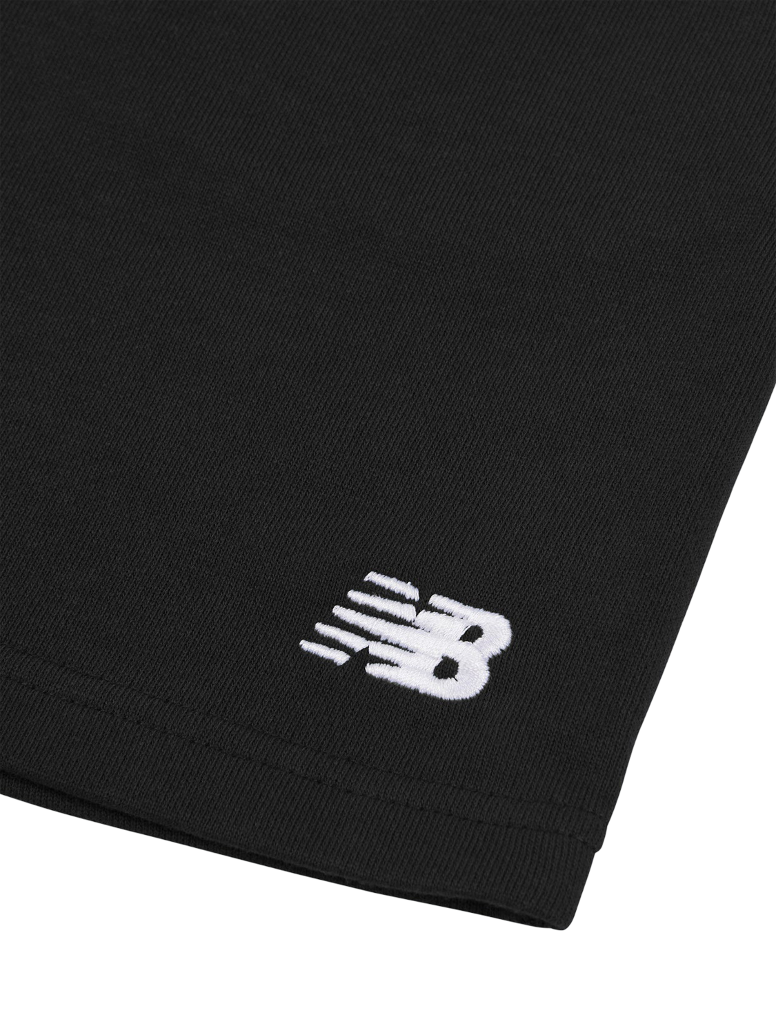 Product image 7 of 7, which shows New Balance Kids' French Terry Small Logo Shorts, Caviar, 7-8 years
