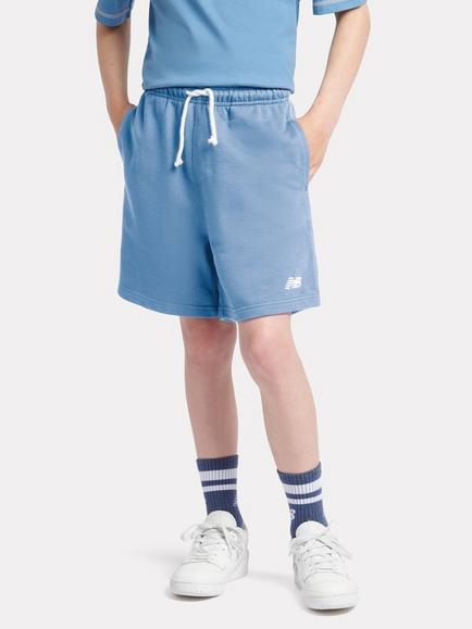 New Balance Kids' Logo Shorts, Heron Blue, Heron Blue