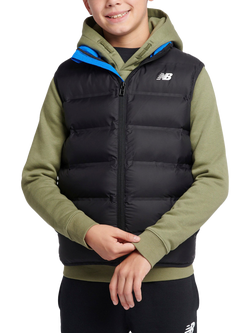 New Balance Kids' Quilted Gilet, Caviar