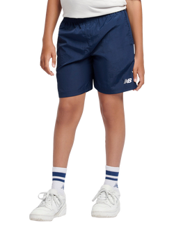 New Balance Kids' Logo Shorts, Navy, Navy