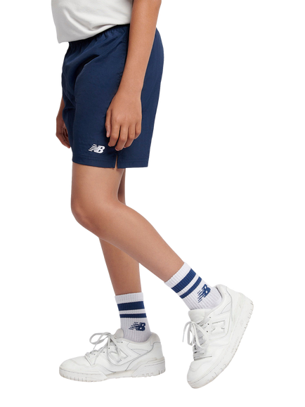 New Balance Kids' Logo Shorts, Navy - view 2, Navy