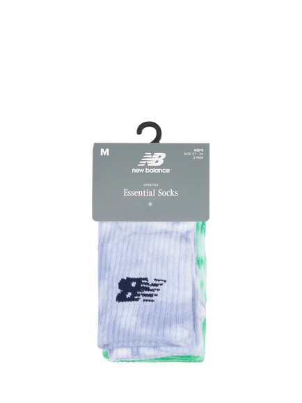 New Balance Kids' Dye Effect Socks, Pack of 2 - view 2, Dusk Shower/Multi