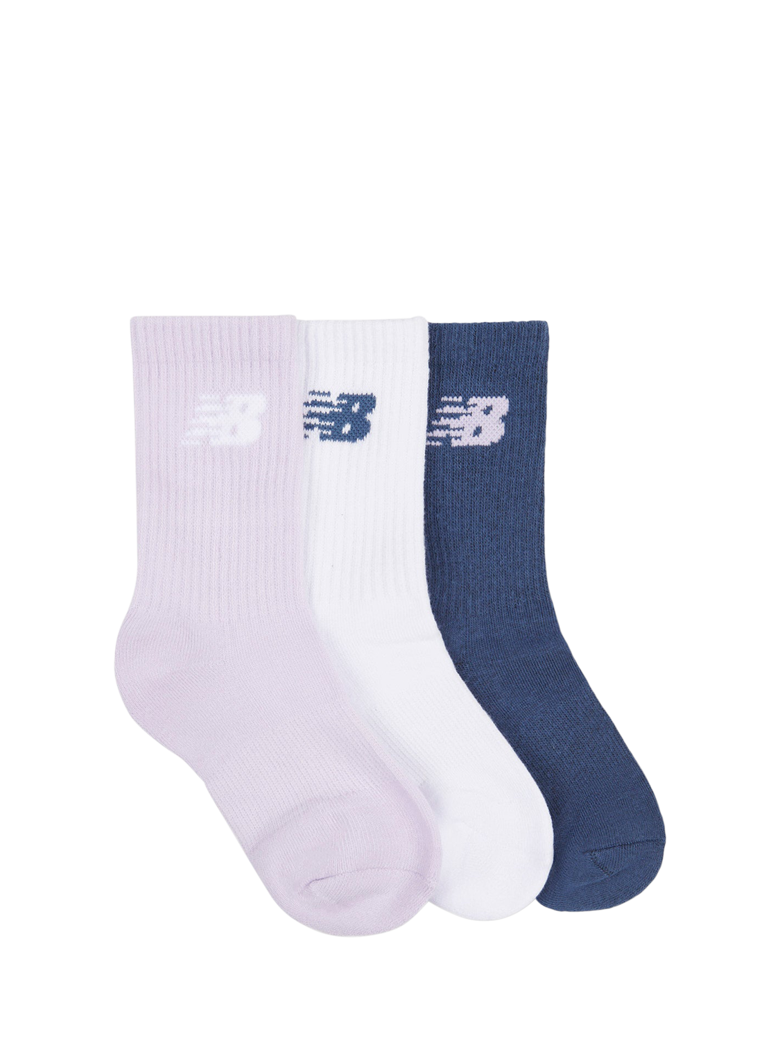 New Balance Kids' Sports Socks, Pack of 3, Multi
