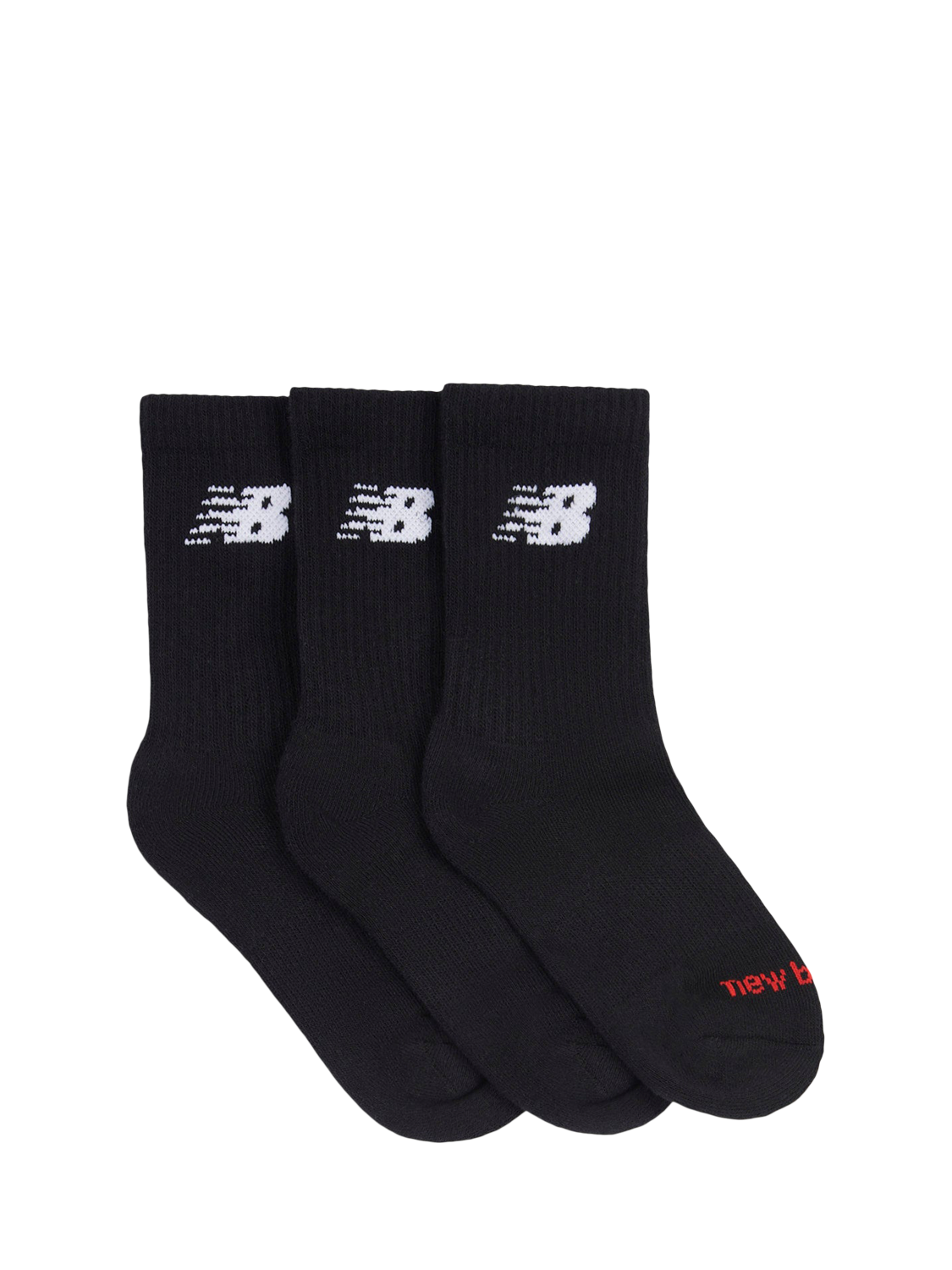 New Balance Kids' Everyday Socks, Pack of 3, Caviar