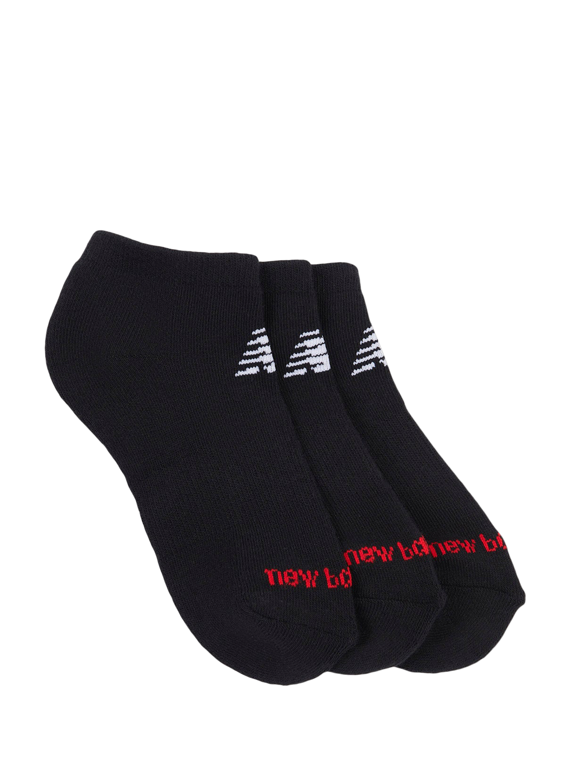 New Balance Kids' Everyday Trainer Socks, Pack of 3, Caviar