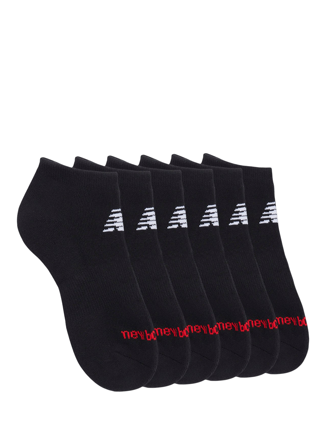 New Balance Kids' Everyday Trainer Socks, Pack of 6, Caviar