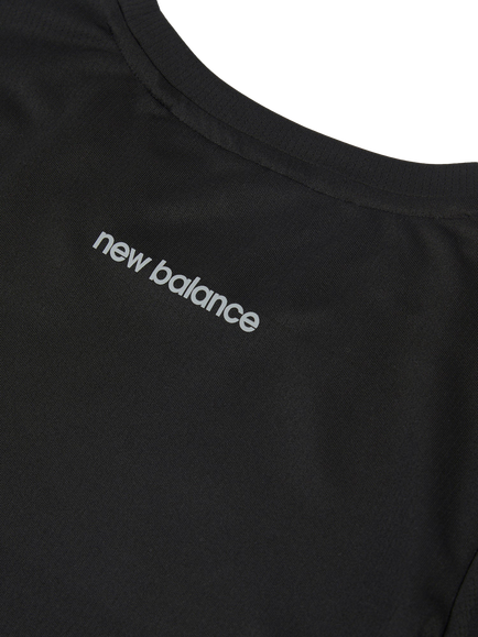 New Balance Kids' Athletic T-Shirt, Caviar - view 2, Caviar