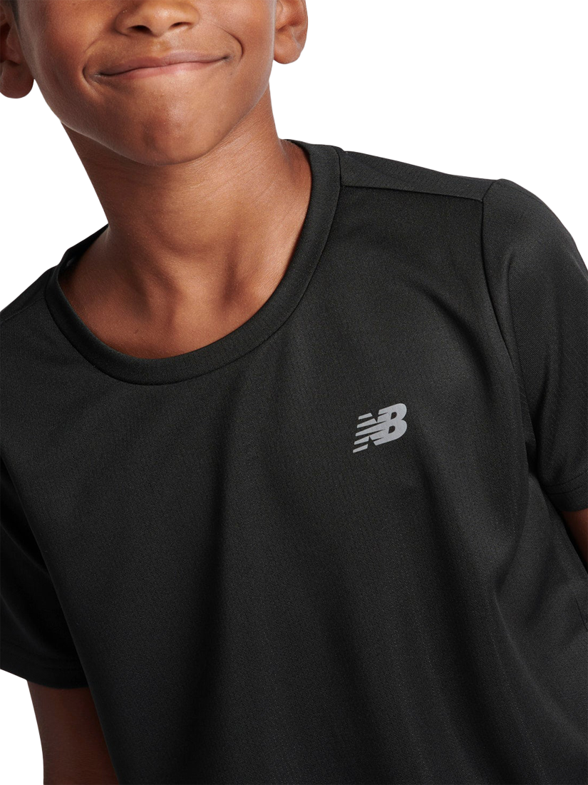 Product image 6 of 10, which shows New Balance Kids' Athletic T-Shirt, Caviar, 7-8 years