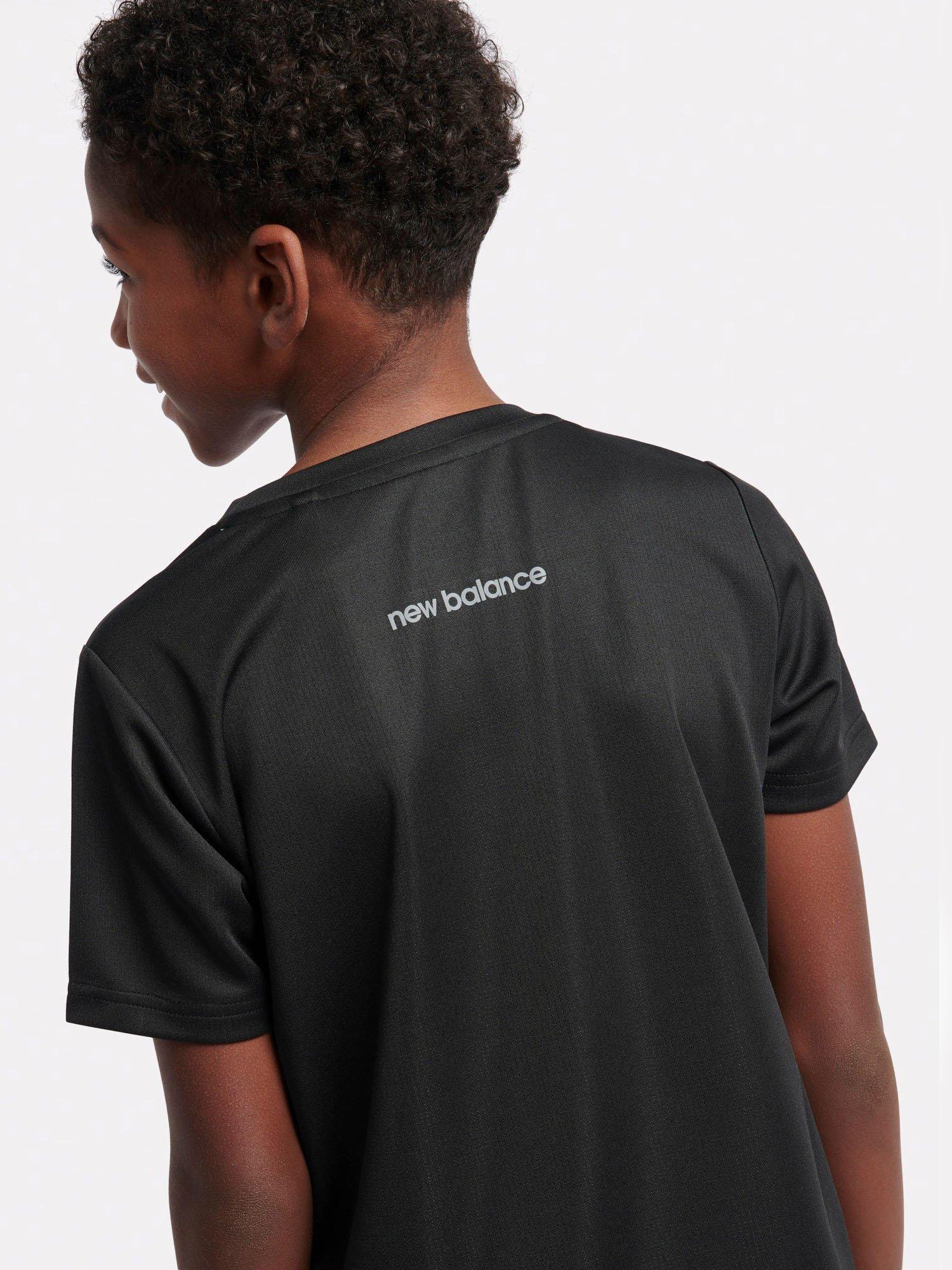 Product image 8 of 10, which shows New Balance Kids' Athletic T-Shirt, Caviar, 7-8 years