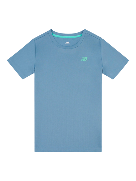 New Balance Kids' Athletic T-Shirt, Heron Blue, Heron Blue