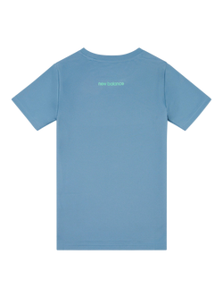 New Balance Kids' Athletic T-Shirt, Heron Blue - view 2, Heron Blue
