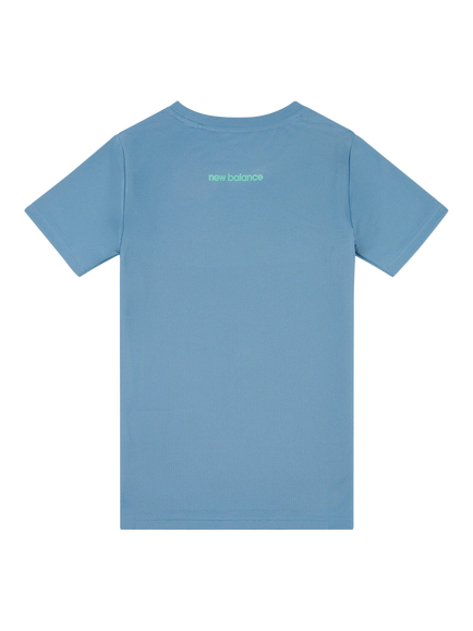 New Balance Kids' Athletic T-Shirt, Heron Blue - view 2, Heron Blue