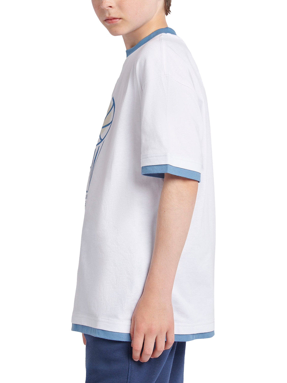 Product image 2 of 8, which shows New Balance Kids' Hoops Graphic T-Shirt, Bright White, 7-8 years