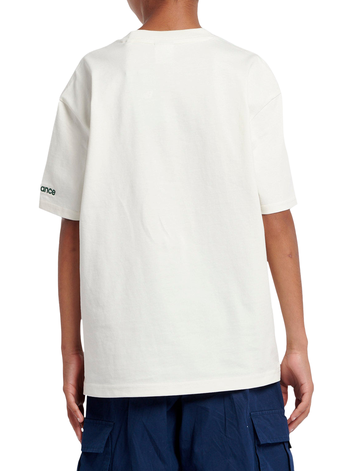 Product image 3 of 8, which shows New Balance Kids' Premium Cotton T-Shirt, Sea Salt, 7-8 years