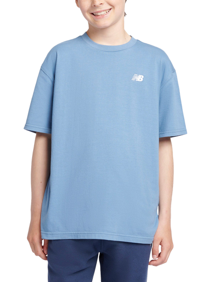 New Balance Kids' Small Logo T-Shirt, Heron Blue