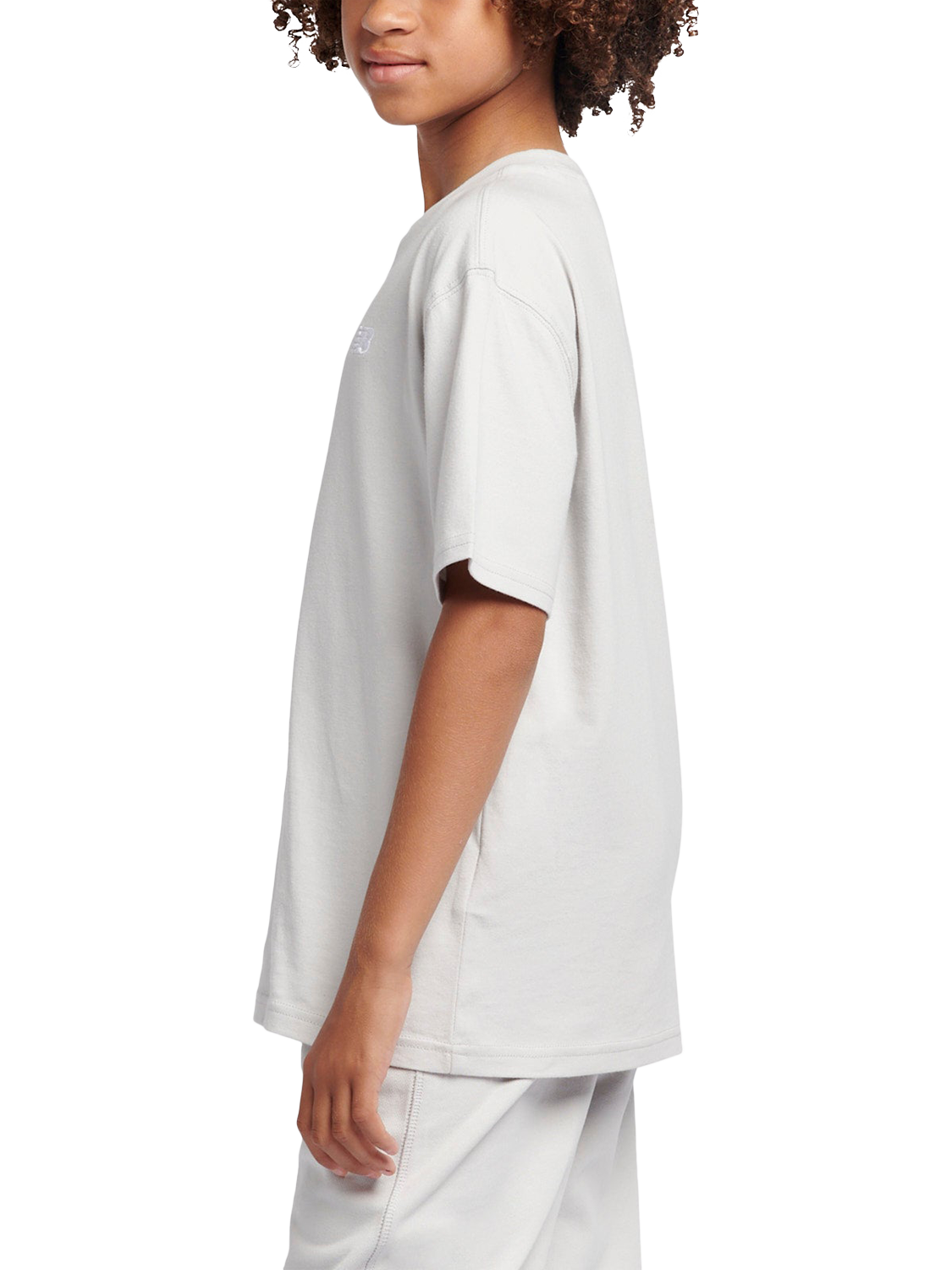 Product image 2 of 8, which shows New Balance Kids' Small Logo T-Shirt, Grey Matter, 7-8 years