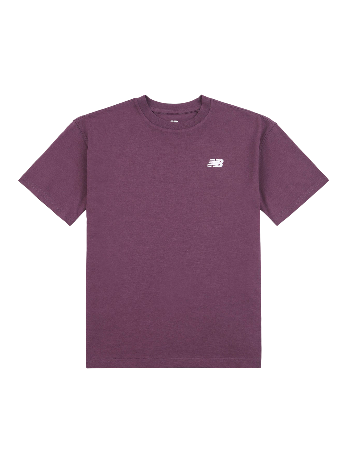 Product image 1 of 3, which shows New Balance Kids' Small Logo T-Shirt, Plum Brown, 7-8 years