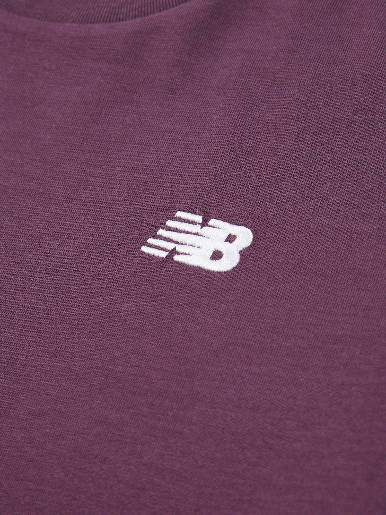 Product image 3 of 3, which shows New Balance Kids' Small Logo T-Shirt, Plum Brown, 7-8 years