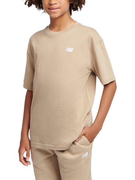 New Balance Kids' Small Logo T-Shirt, Stoneware