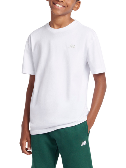 New Balance Kids' Small Logo T-Shirt, Bright White