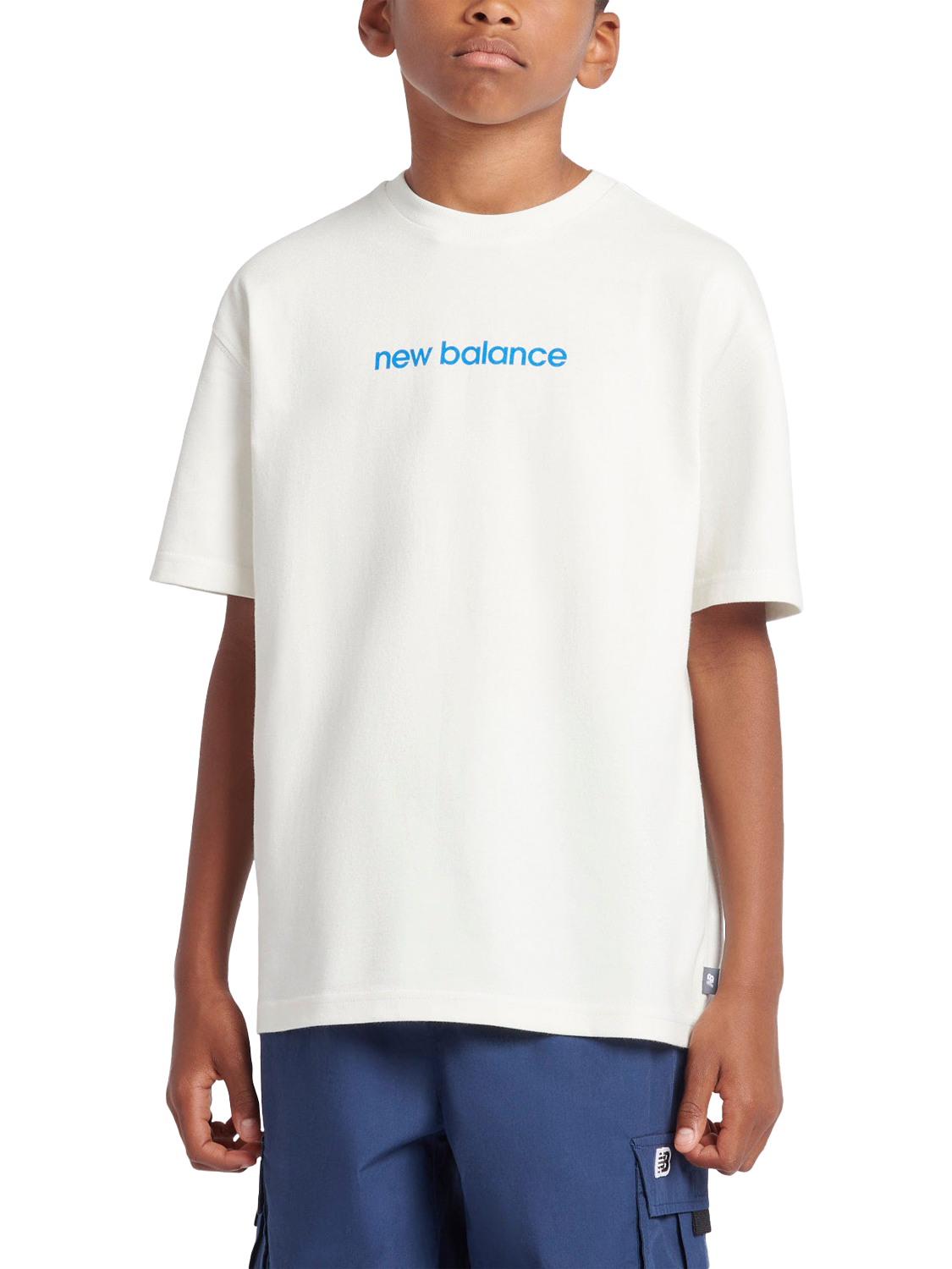 Product image 1 of 10, which shows New Balance Kids' Sport Coach T-Shirt, Sea Salt, 7-8 years