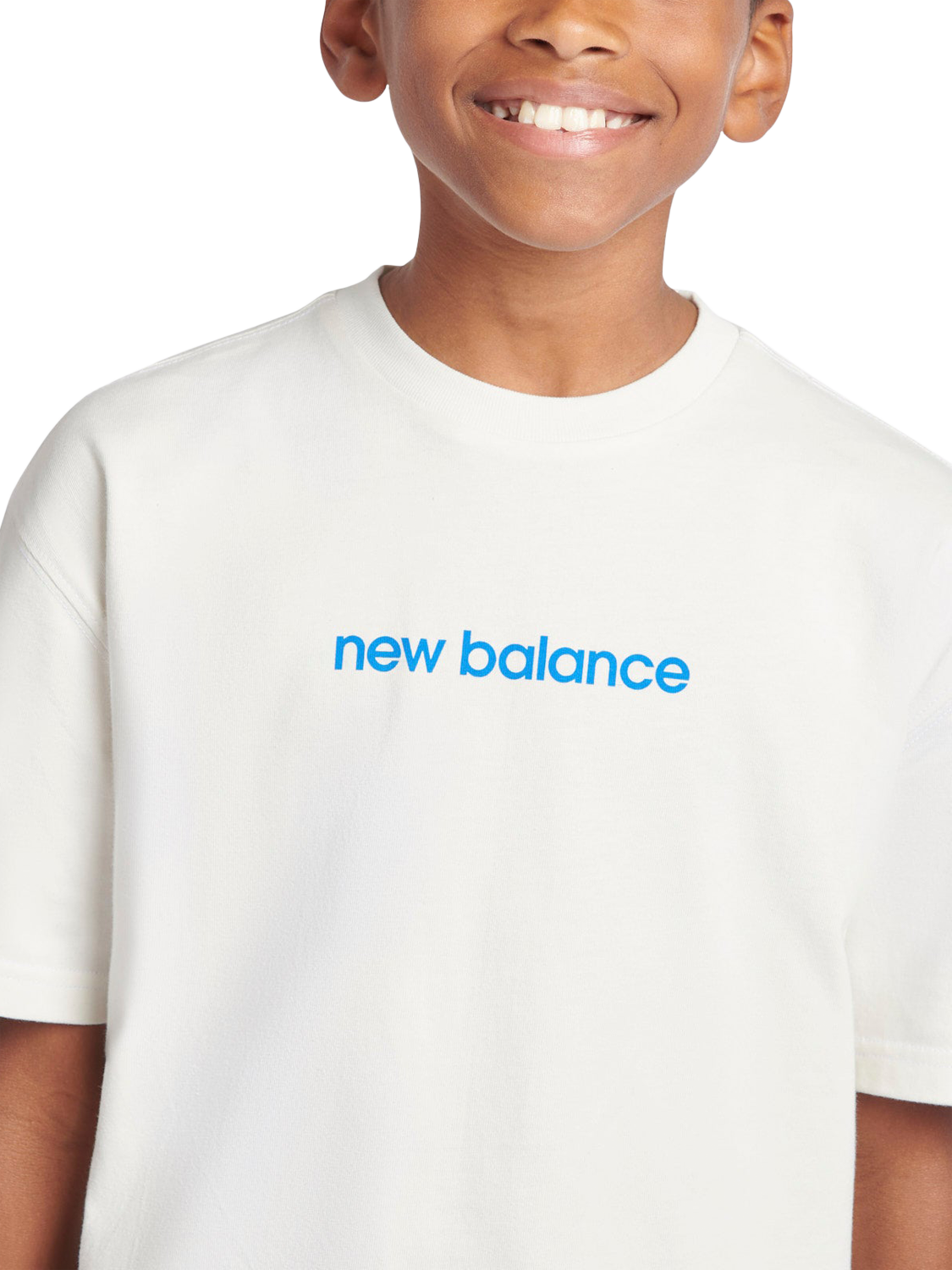 Product image 4 of 10, which shows New Balance Kids' Sport Coach T-Shirt, Sea Salt, 7-8 years