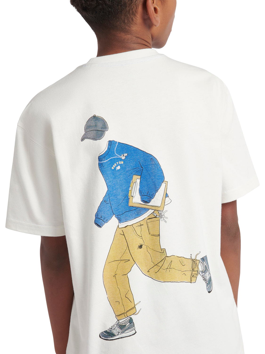 Product image 6 of 10, which shows New Balance Kids' Sport Coach T-Shirt, Sea Salt, 7-8 years