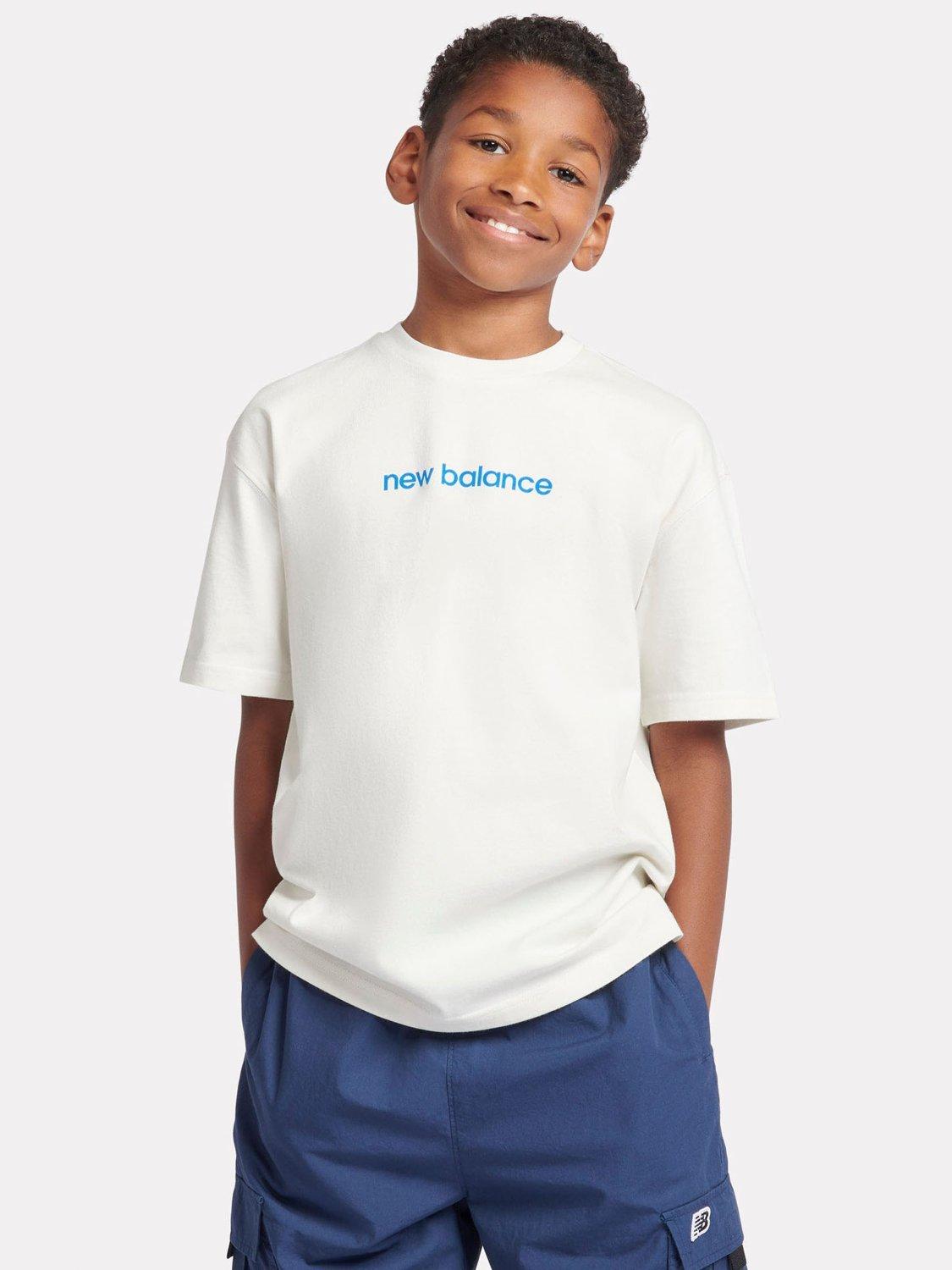 Product image 8 of 10, which shows New Balance Kids' Sport Coach T-Shirt, Sea Salt, 7-8 years