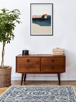 Ruggable Delphina Flatwoven Rug, Delft Blue - view 2, Delft Blue