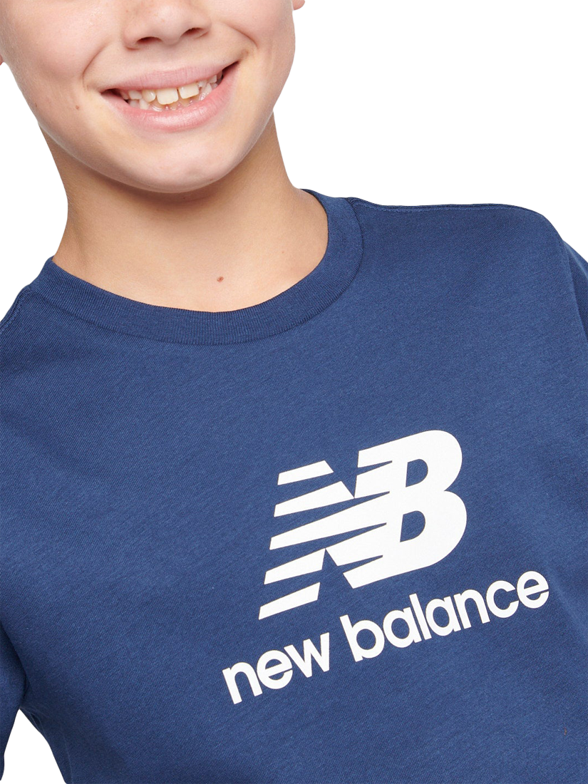 Product image 4 of 8, which shows New Balance Kids' Logo T-Shirt, Navy, 3-4 years