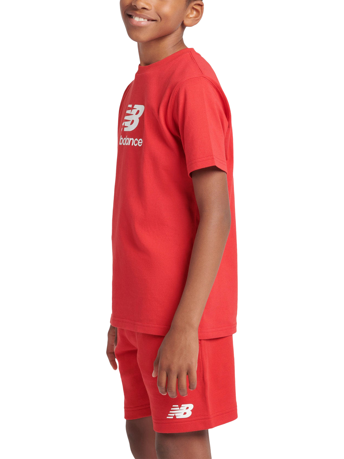 Product image 2 of 8, which shows New Balance Kids' Logo T-Shirt, Team Red, 3-4 years