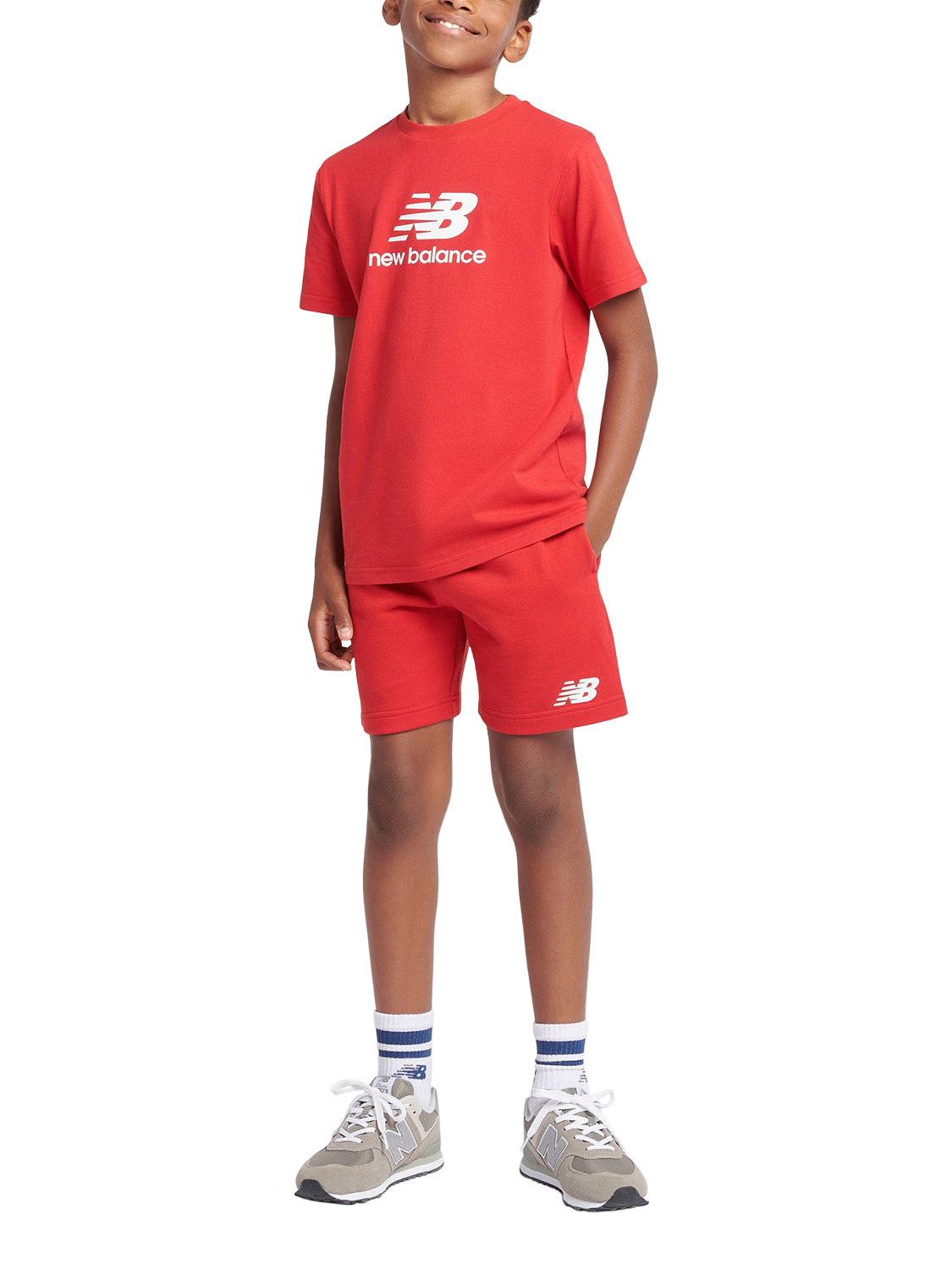 Product image 5 of 8, which shows New Balance Kids' Logo T-Shirt, Team Red, 3-4 years