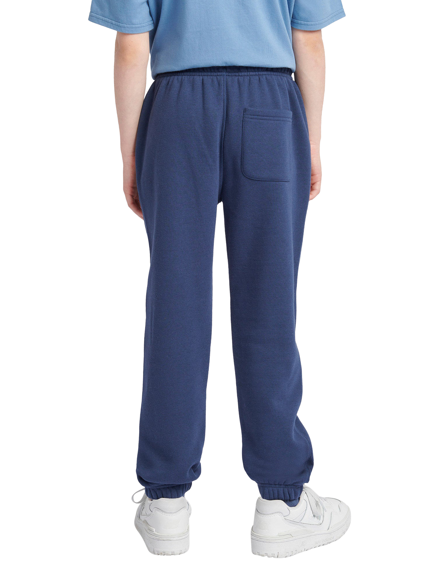 Product image 3 of 8, which shows New Balance Kids' Small Logo Joggers, Navy, 7-8 years