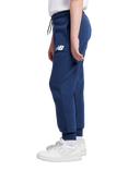 New Balance Kids' Brush Back Stacked Logo Joggers, Navy