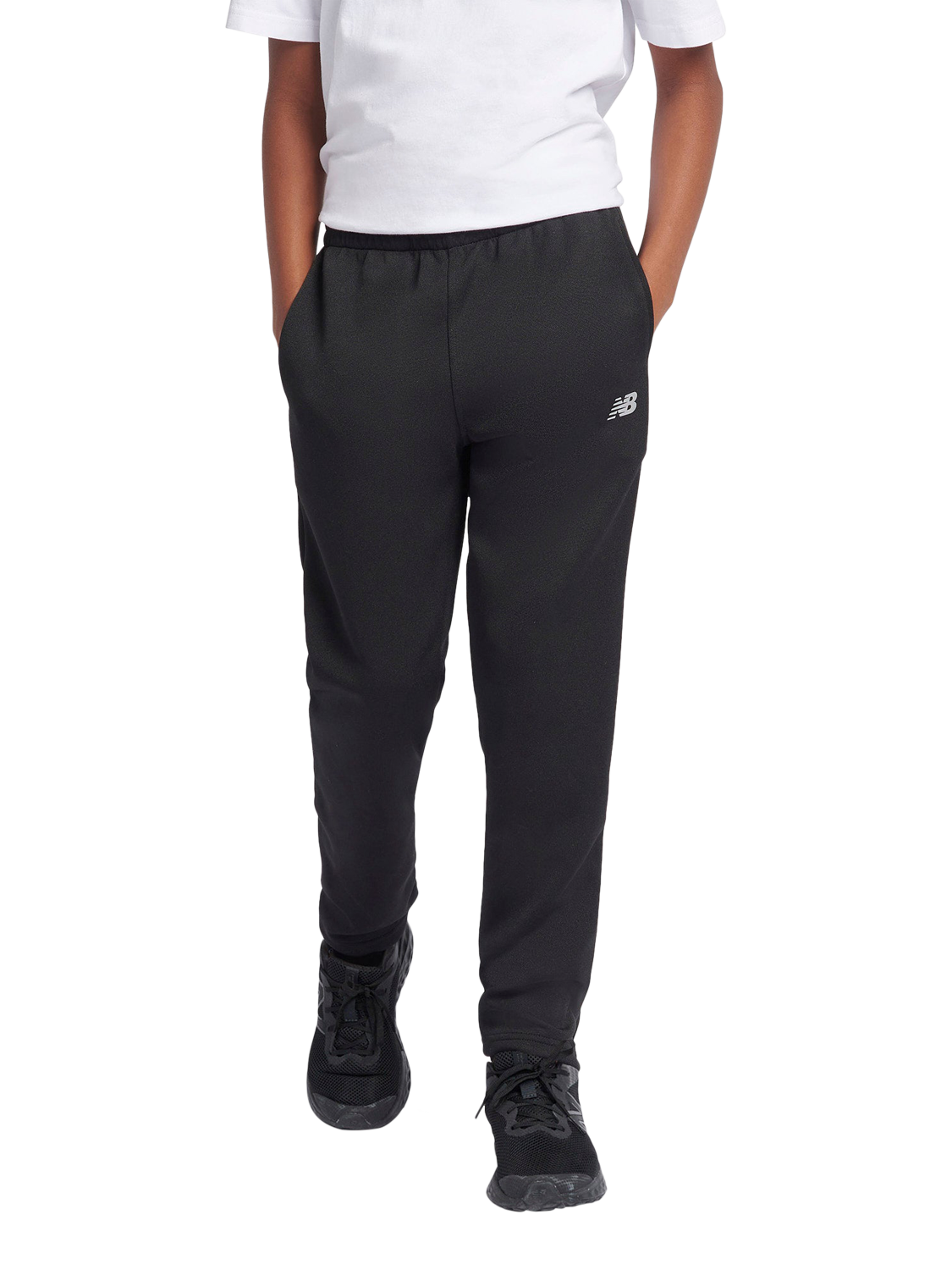 Product image 1 of 10, which shows New Balance Kids' Tricot Joggers, Caviar, 7-8 years