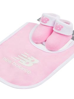 New Balance Bib and Booties Set, Lilac Sachet - view 2, Lilac Sachet