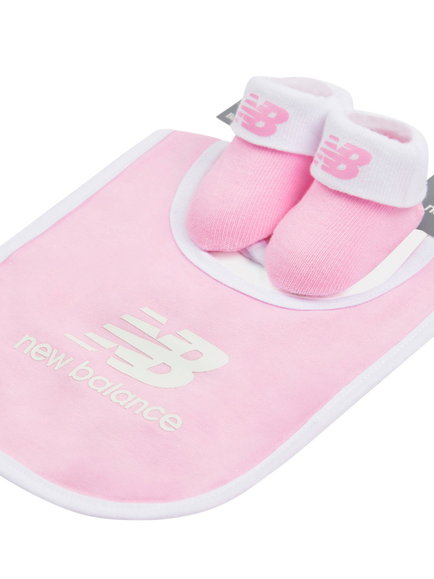 New Balance Bib and Booties Set, Lilac Sachet - view 2, Lilac Sachet