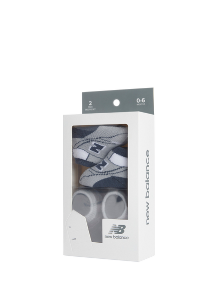 New Balance Kids' Bootie Set, Pack of 2, Grey Matter/Multi