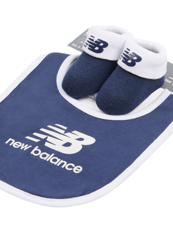 New Balance Bib and Booties Set, Navy - view 2, Navy